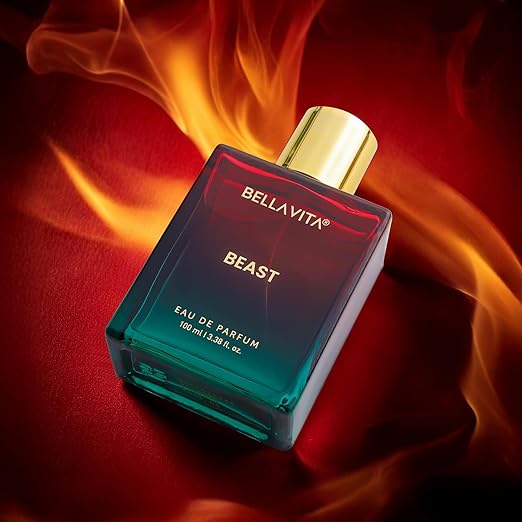 BELLAVITA Beast | Long Lasting EDP | 100ml | Perfume for Man and Woman | Raspberry, Patchouli and Rose | Premium Fragrance for Men and Women