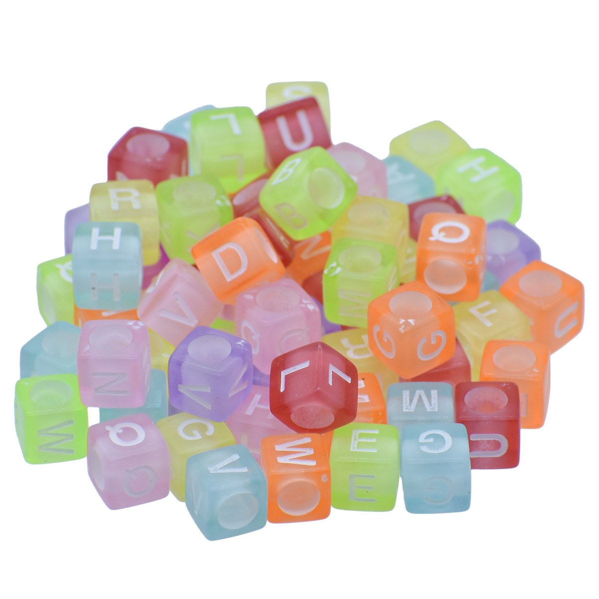 Jags Craft Beads Alphabet Square Big 25gm 8X8MM JCB211