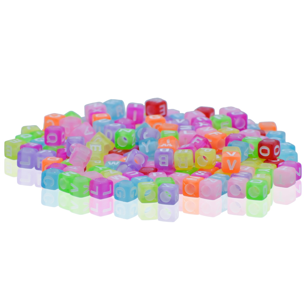 Jags Craft Beads Alphabet Square Small 25gm 6X6MM JCB204