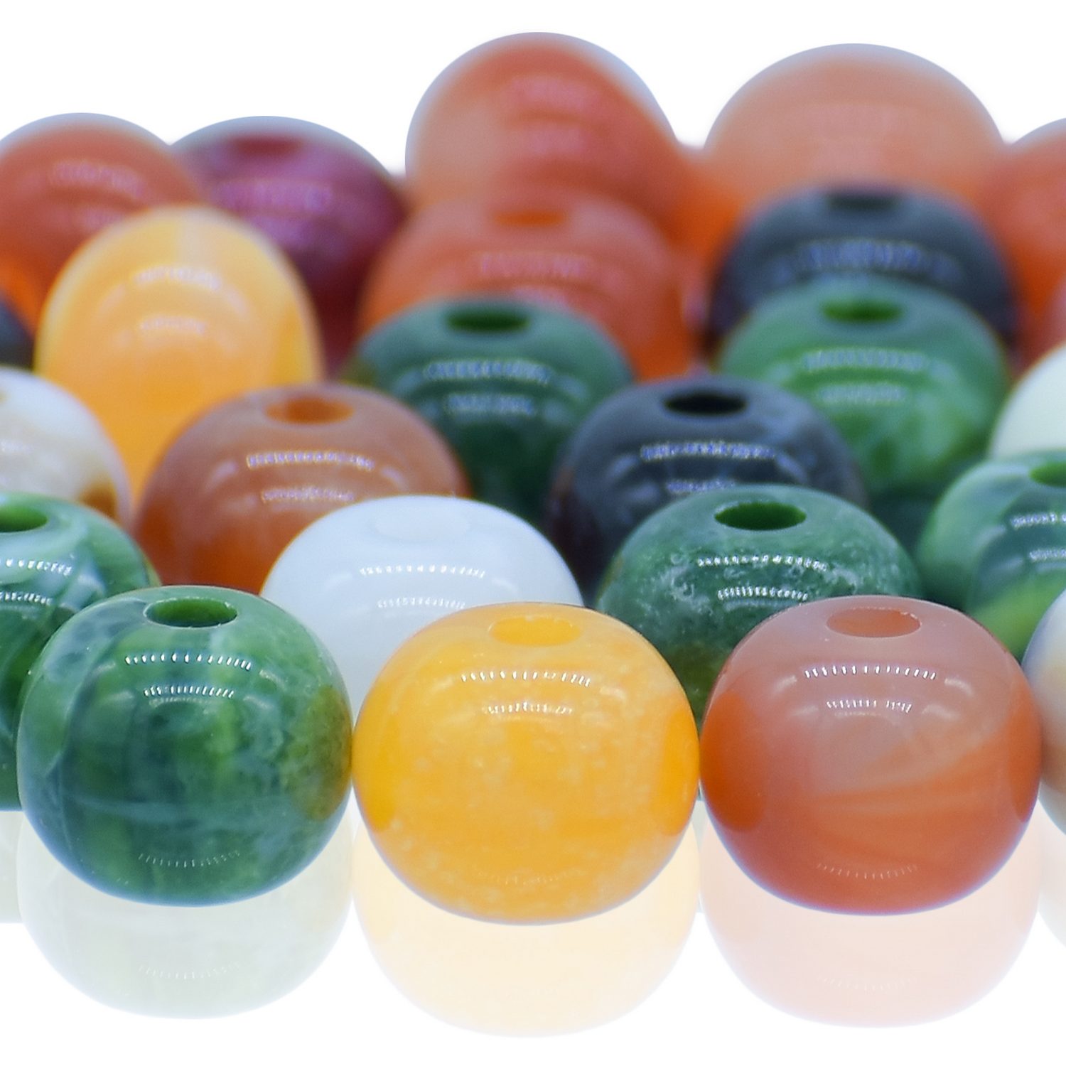 Jags Beads Plain Colourfull Multicolor 20Gsm 10MM JBCF10MM