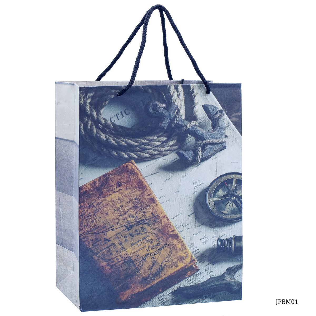 Jags Paper Bag Medium Nautical Instruments A4 JPBM01