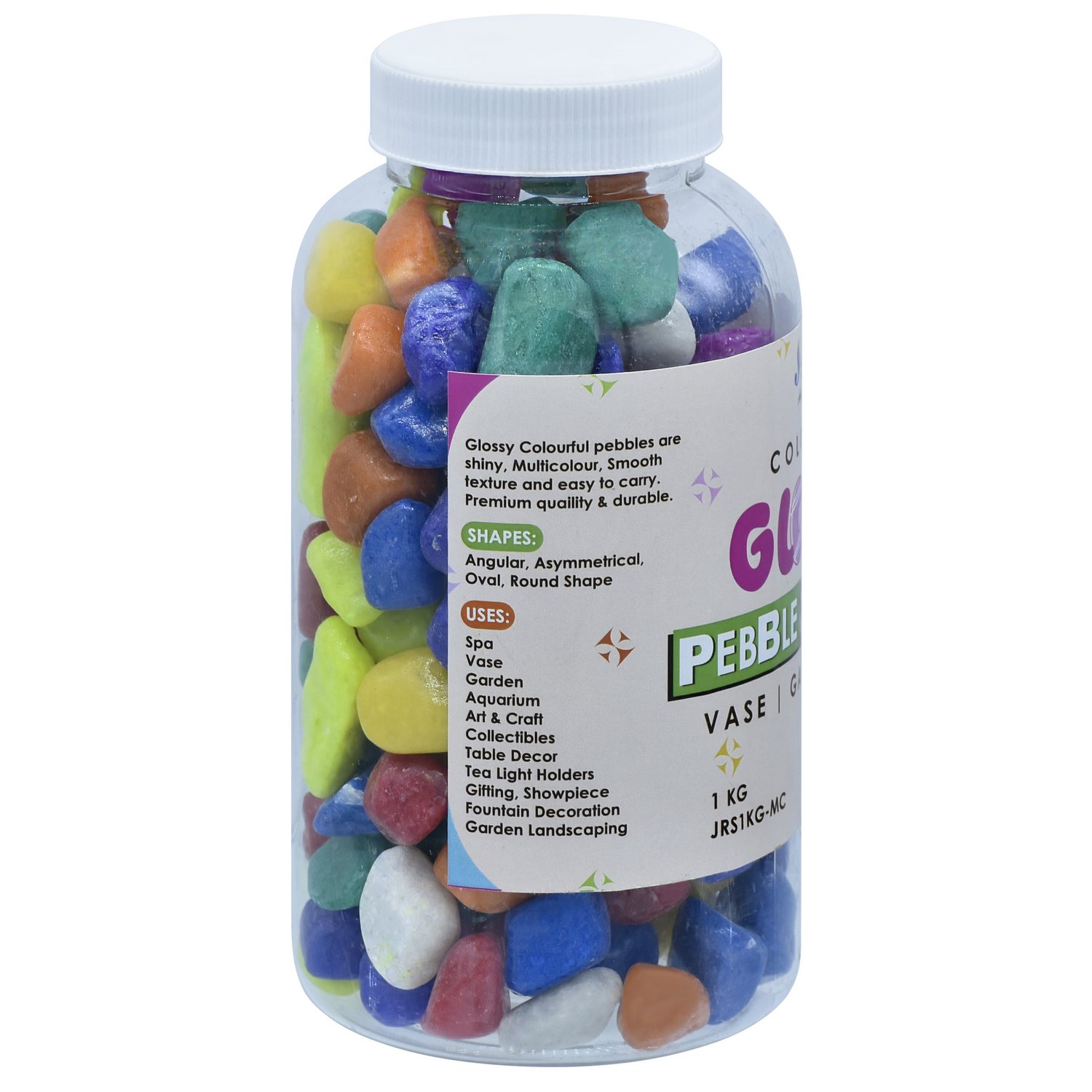 Jags Pebble Stones Medium 1kg Multi Colour JRS1KG-MC