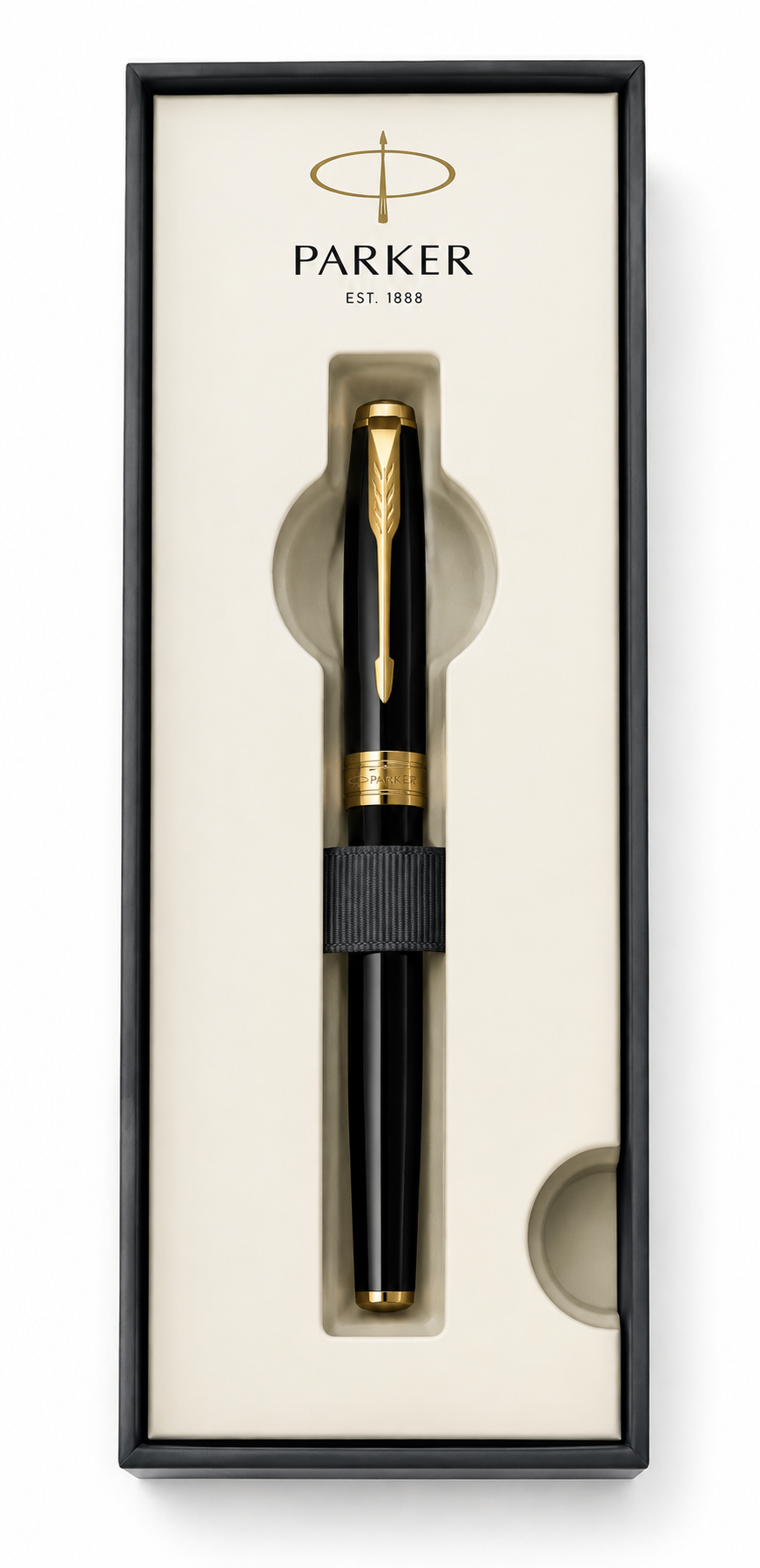 Parker Aster LAQ Black GT Roller Ball Pen + Notebook Gift Set