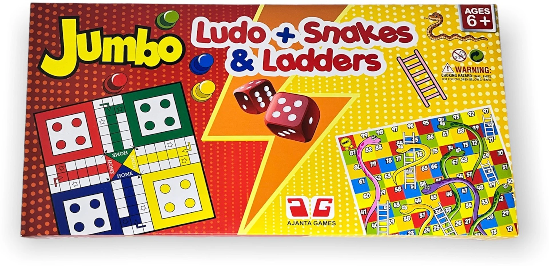Ajanta Games Jumbo Ludo+snake _ ladder Party & Fun Board Game
