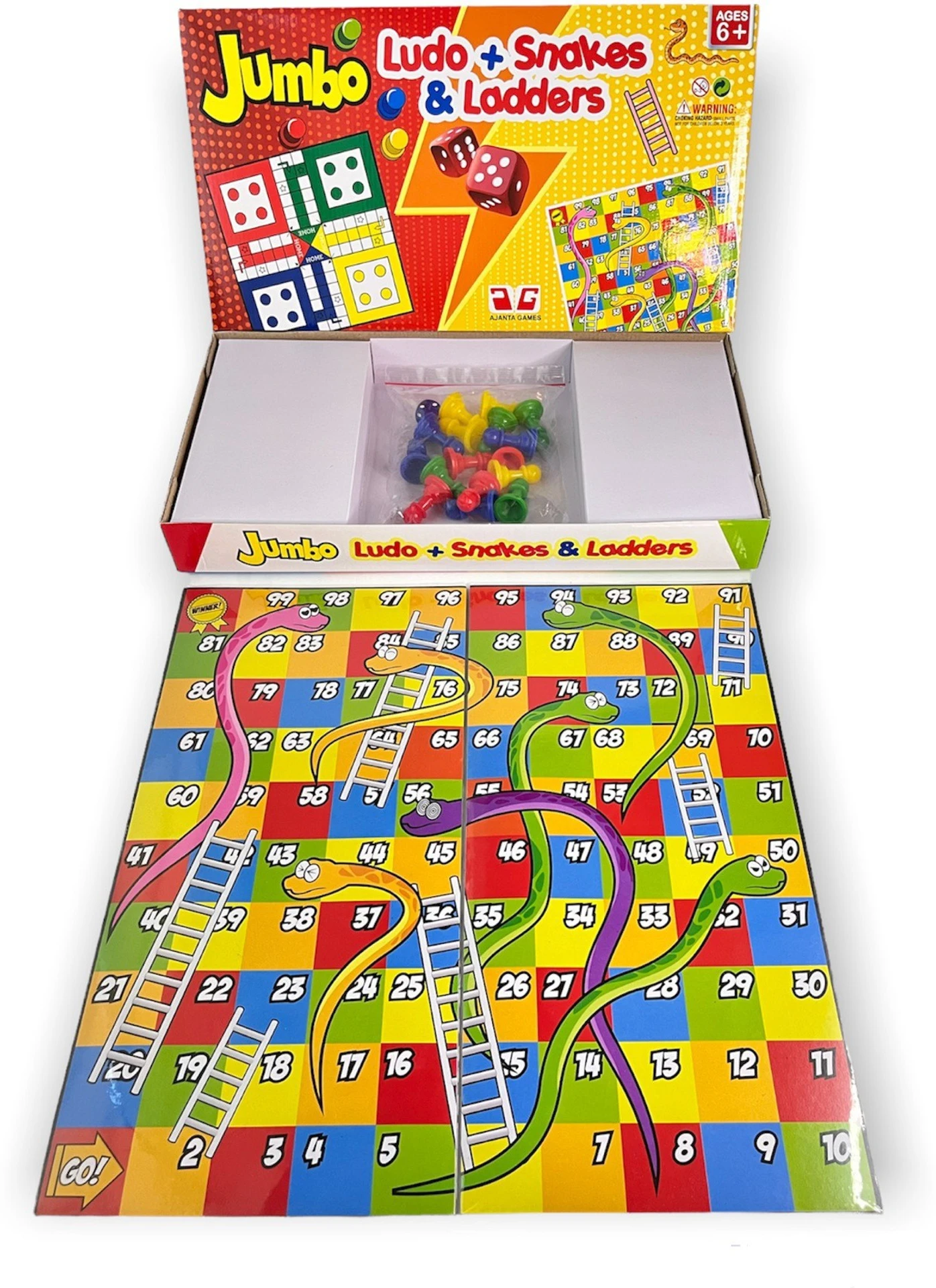Ajanta Games Jumbo Ludo+snake _ ladder Party & Fun Board Game