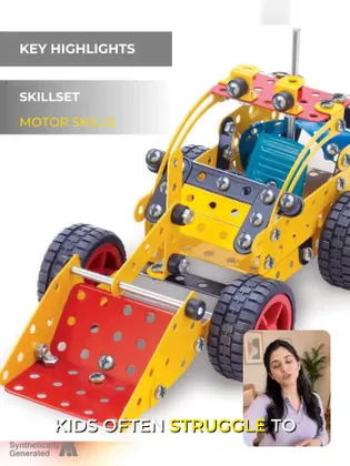 Toysbox MEC - O - Tec Set 4 Metal Construction Toy, Building Blocks, Educational Toys for 6+ yrs Boys and Girls, Multicolor