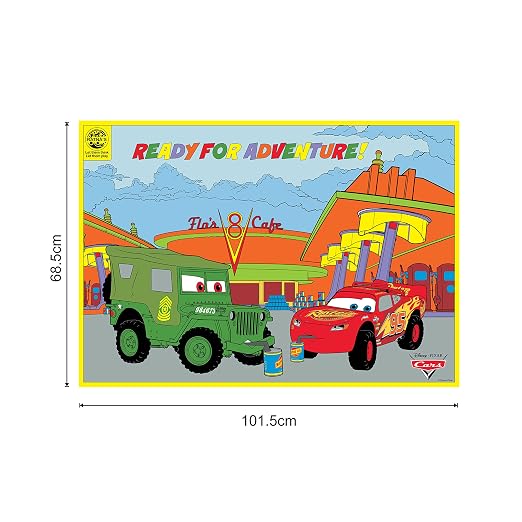 RATNA'S My Coloring Mat Cars | DIY Kit for Kids Big Size Mat 40 x 27 inches