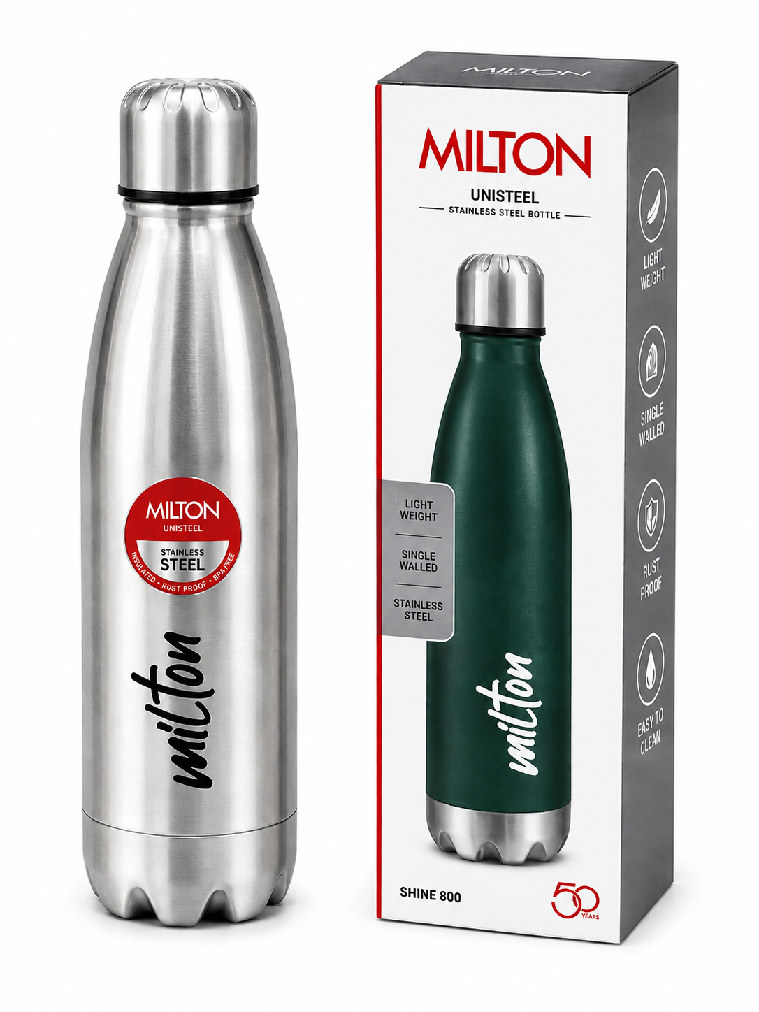 Milton Shine 800 Stainless Steel Water Bottle